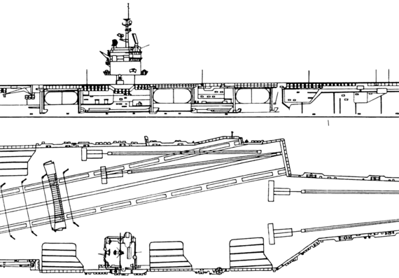 Авианосец USS CVN-65 Enterprise 2000 [Aircraft Carrier] - чертежи, габариты, рисунки